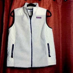 Vineyard Vines Ivory Sherpa Fleece Vest Size Medium